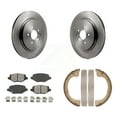 thumbnail image 1 of Transit Auto Rear Disc Rotors Semi-Metallic Pads and Parking Brake Shoes Kit for Car 2013-2016 Lincoln MKT with Vented Rotor Without Drum In Hat K8S-104317, 1 of 11