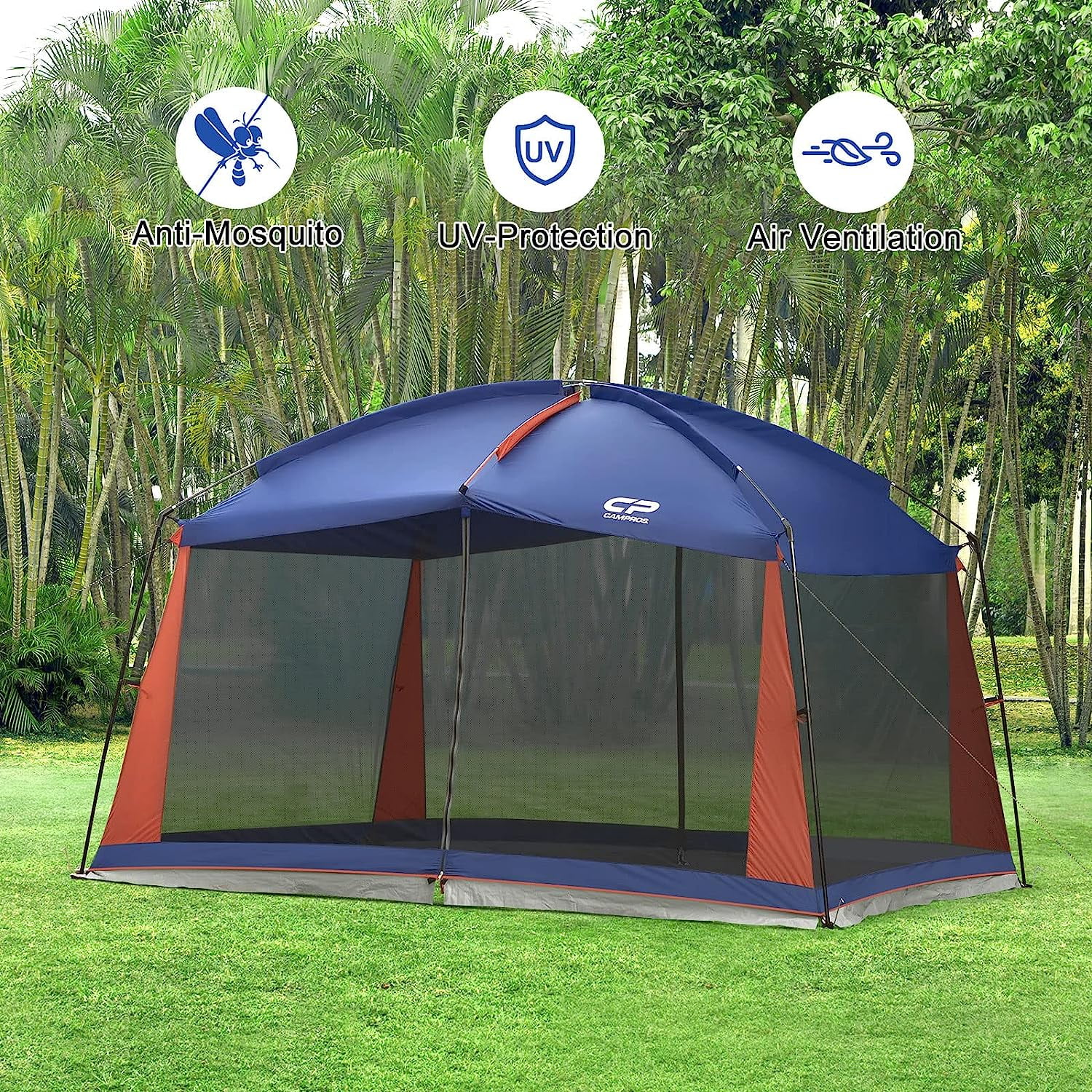 CAMPROS Screen House Room Camping Tent 12 x 10 Ft Canopy Tent Screen Shelter Gazebos Outdoor