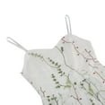 thumbnail image 6 of Brglopf Womens Floral Embroidery Sheer Mesh Dresses Spaghetti Strap Vintage Cocktail Party Dress Wedding Prom Evening Swing Dress White S, 6 of 7