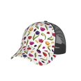thumbnail image 6 of Lsque Tulips Flowers Printed Trucker Hat - Baseball Cap for Men Women - Breathable Mesh Side, Adjustable Fit - for Casual Wear, 6 of 7