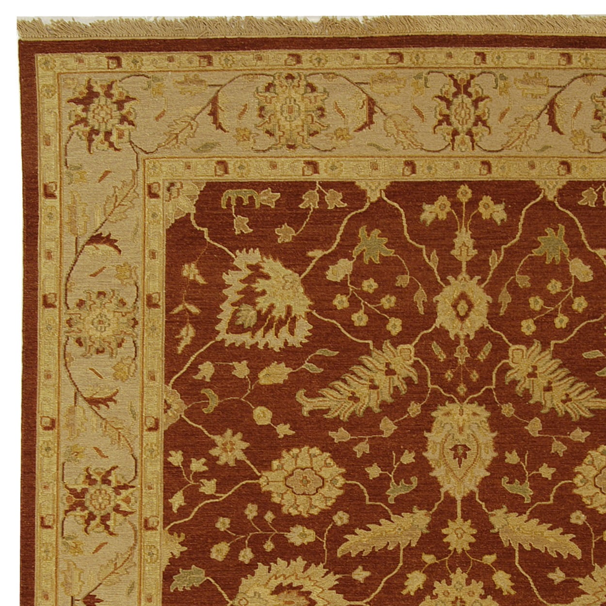 SAFAVIEH Sumak Kenrick Traditional Wool Area Rug, Red/Beige, 6' x 9'