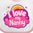 thumbnail image 4 of Inktastic I Love My Nanny Grandchild Girls Baby Bib, 4 of 4