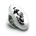 thumbnail image 2 of Marine Corps USMC Black on White Eagle Globe Anchor Officially Licensed Metal 0.75" Lapel Hat Pin Tie Tack Pinback, 2 of 8