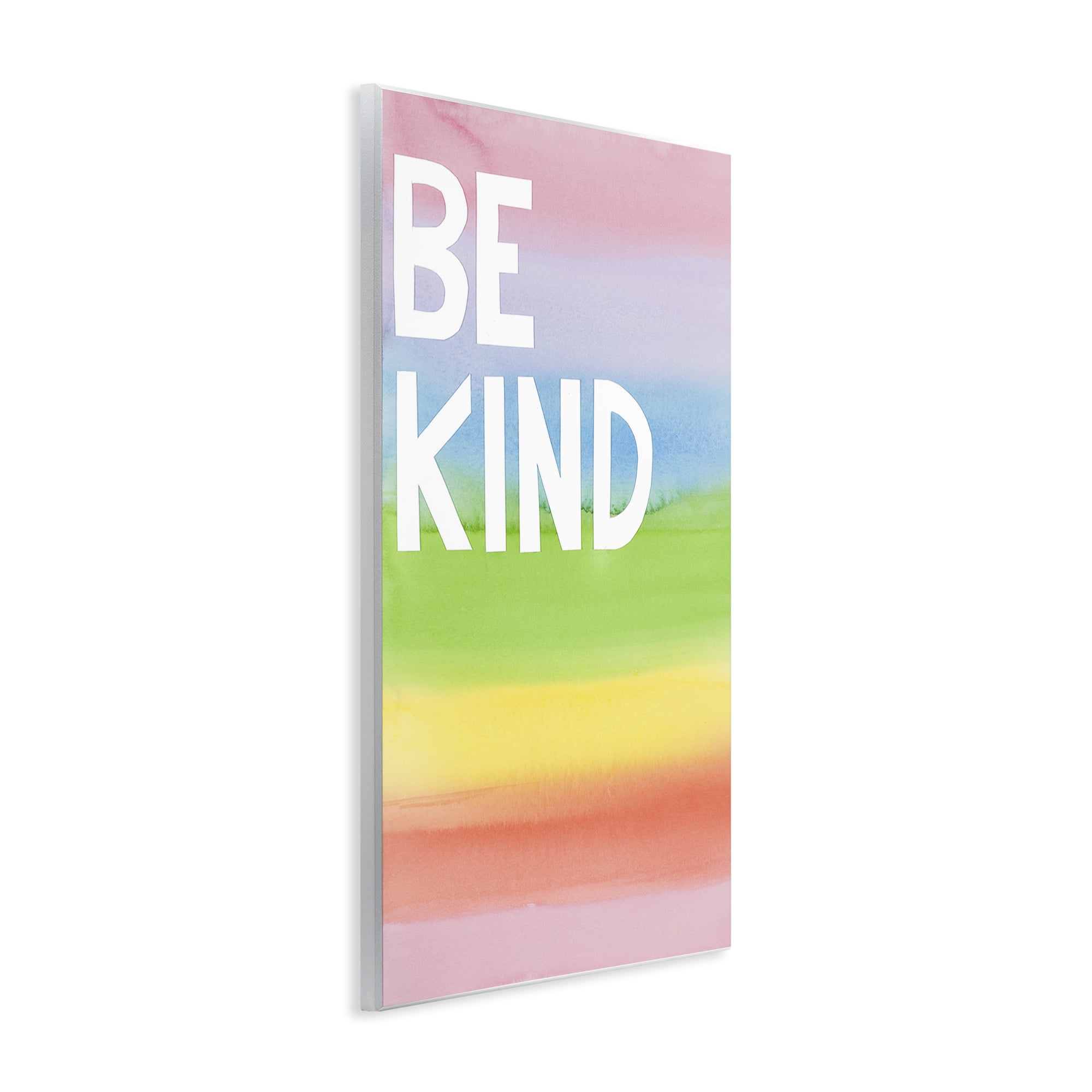 Stupell Industries Be Kind Ombre Rainbow Typography Painting Unframed Art Print Wall Art, 10 x 15