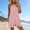 Pink, variant on Women's Solid Color Halter Sleeveless Romper Loose Fit Summer Casual Jumpsuit with Pockets Blue XL(XL)