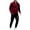 Wine, variant on HAiming Mens 2 Piece Tracksuit Long Sleeve Quarter Zip Stand Neck Tops and Cargo Pant Solid Color Outfits with Pockets