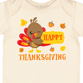 thumbnail image 4 of Inktastic Happy Thanksgiving with Cute Turkey and Leaves Boys or Girls Baby Bodysuit, 4 of 5