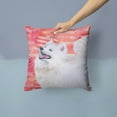 thumbnail image 2 of Carolines Treasures BB9778PW1414 Samoyed Love Fabric Decorative Pillow  14Hx14W multicolor, 2 of 4
