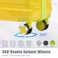 thumbnail image 4 of Paproos 3 Piece Luggage Set, Hardshell Carry on Luggage with Spinner Wheel, TSA Lock, Expandable Hardside Suitcase with Gradient Color, 20in 24in 28in Suitcase Set for Travel, Green+Yellow, 4 of 12