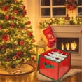 thumbnail image 1 of Christmas Ornament Storage Box with Dual Zipper Closure Box Contributes, 1 of 8
