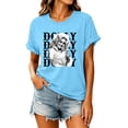 thumbnail image 3 of Dolly Shirt for Women Country Music Graphic Tee Repeated Name Portrait T Shirt Short Sleeve Crew Neck Casual Western Top, 3 of 5