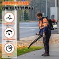 thumbnail image 2 of 63.3CC Gas Backpack Leaf Blower – 700 CFM, 200 MPH, All-Season Gas Blower for Yard Care, Snow Removal, and Year-Round Cleanup – Lightweight, Comfortable for Residential Use, 2 of 6