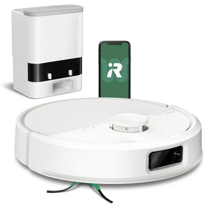iRobot Roomba Max 705 Vac Robot   AutoEmpty Dock,Extreme Power-Lifting Suction,Anti-Tangle Dual Rubber Brushes,Self-Empties, Recognizes & Avoids Obstacles,LiDAR,Model W155220,White