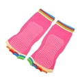 thumbnail image 6 of 4 Pairs Half Finger Toe Socks Men Women Non Slip Sticky Five Finger Socks for Yoga Daily Fit Mutlicolor Rose Red, 6 of 7