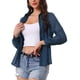 thumbnail image 4 of CAMISA MESH TRANSPARENTE DE PUNTA CON CUELLO PARA MUJERES INSPIRAR CHIC MANGA LARGA CON BOTONES TAMAÑO M AZUL OSCURO, 4 of 6
