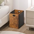 thumbnail image 5 of Retro Office Trash Can, Iron and Wood Combination Bedroom Garbage Can, Rectangular Design Wastebasket with Handle, Industrial Style Trash Can for Home Office, 11.02" X 7.87" X 11.81" 4.5 Gallon (2), 5 of 5
