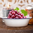 thumbnail image 2 of Milisten 2-Piece Vintage Enamel Basin Set 8.7x8.7x2.7in White Retro Style Enameled Bowls for Home, Restaurant, Kitchen Use, 2 of 8