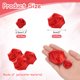 thumbnail image 2 of 20pcs 2Tamaños Rosas de Cinta de Satén 2.5cm/5cm Flores de Rosa Artificial de Tela para Manualidades DIY (Rojo), 2 of 5
