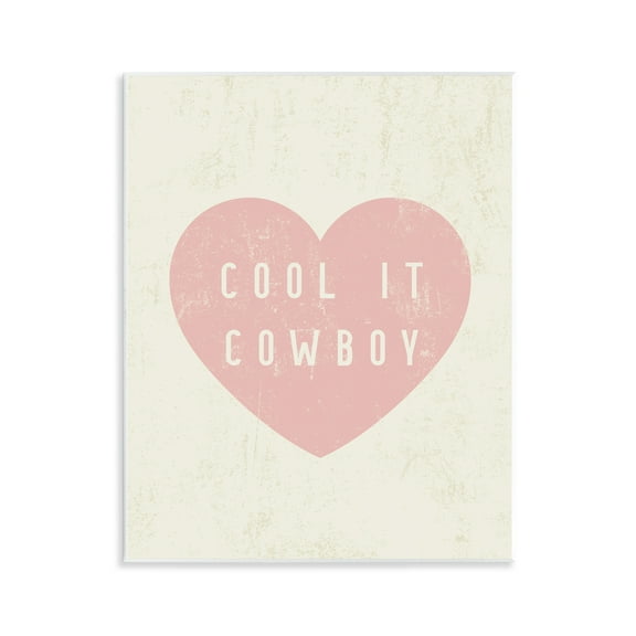 Stupell Industries Cool It Cowboy Heart Text & Numbers Painting Unframed Art Print Wall Art, 11 x 14