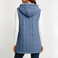thumbnail image 3 of Diufon Fleece Vest Women Sleeveless Button Down Flannel Hooded Cardigan Fall Winter Thickened Warm Outerwear, 3 of 9