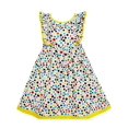 thumbnail image 1 of Girls Dress Polka Dot Overlap Design With Trim Yellow 4, 1 of 4