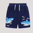 thumbnail image 2 of Odeerbi 2-8 Years Toddler Boys Summer Sports Bermuda Shorts Shark Embroidered Workout Athletic Cotton Shorts Cute Casual Breathable Shorts, 2 of 6