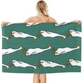 thumbnail image 2 of Yibo Funny Duck Print Towel Quick Dry Pool Towel Ultra Absorbent Towel Bathroom Outdoor Swimming, 2 of 9