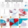 thumbnail image 4 of Kit de soporte para arco de globos Bolsa de agua Base hexagonal Tubo de acero Varilla de fibra de 15 secciones Anillo de bomba Hebilla Clip de flor de ciruelo Anudador Pegamento de puntos, 4 of 9