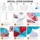 thumbnail image 4 of Kit de soporte para arco de globos Bolsa de agua Base hexagonal Tubo de acero Varilla de fibra de 15 secciones Anillo de bomba Hebilla Clip de flor de ciruelo Anudador Pegamento de puntos, 4 of 9