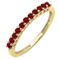 thumbnail image 1 of Dazzlingrock Collection 10K Round Garnet Anniversary Stackable Wedding Band 1/3 CT, Yellow Gold, Size 5, 1 of 1