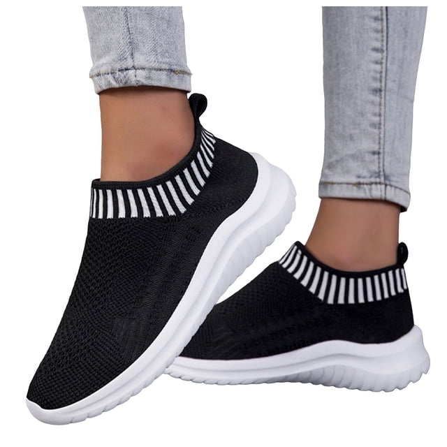 DXOUPM Chaussures à Enfiler pour Femmes Légères et Respirantes Espadrilles de Marche Chaussures Confortables