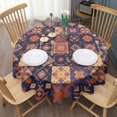 thumbnail image 3 of Design Pattern Round Tablecloth 60 Inch – Waterproof Polyester Table Cover with Full Print Design, Wrinkle Resistant & Washable for Kitchen Dining Party Decor, 3 of 6