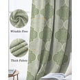 thumbnail image 6 of Sage Green Morocco Blackout Curtains 54 Inch Length 2 Panels Set for Living Room Bedroom, Vintage Abstract Geometric Pattern Room Darkening Window Curtains Thermal Insulated Black Out Curtain 52"x54", 6 of 8