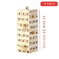 thumbnail image 3 of Solid Wood Tower Stacking Game 48 Blocks Family Party Interactive Balance Skill Building Tabletop Activity Group Game For Kids Adults Strategy Fun 4.7 Inches, 3 of 6