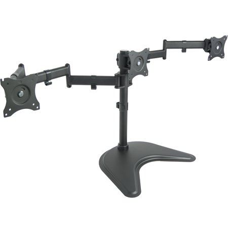 VIVO Triple Monitor Mount Fully Adjustable Desk Free Stand for 3 LCD Screens up to 24