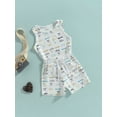 thumbnail image 3 of xiaxaixu Newborn Baby 2PCS Summer Outfits, Sleeveless Tree/Fish Print Tank Tops + Shorts Set, 3 of 8