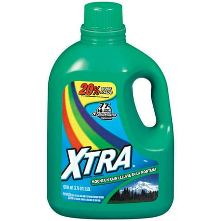 Xtra Liquid Laundry Detergent: 2X Concentrated Mountain Rain, 120 fl oz ...