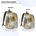 thumbnail image 5 of Horeoi Elegant Ivory Flower for Canvas Backpack for School Outdoor Travel Use Men Women Teenagers Large Capacity with Adjustable Shoulder Straps, 5 of 5