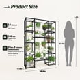 thumbnail image 2 of UNTIMATY 39" x 12" x 62" 7-Tier Black Metal Indoor Outdoor Garden Plant Stand for Potted Plants with Hanging Space, 2 of 11