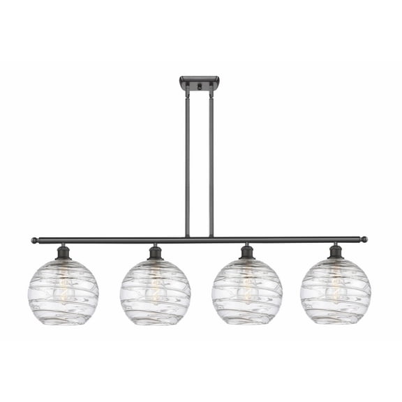 516-4I-OB-G1213-10-LED-Innovations Lighting-Athens - 4 Light Island In Industrial Style-12.88 Inches Tall and 48.25 Inches Wide Oil Rubbed Bronze LED
