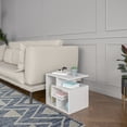 thumbnail image 2 of Ada Home Decor Furniture White 3 Tier Briscoe Modern Side Table, 2 of 6