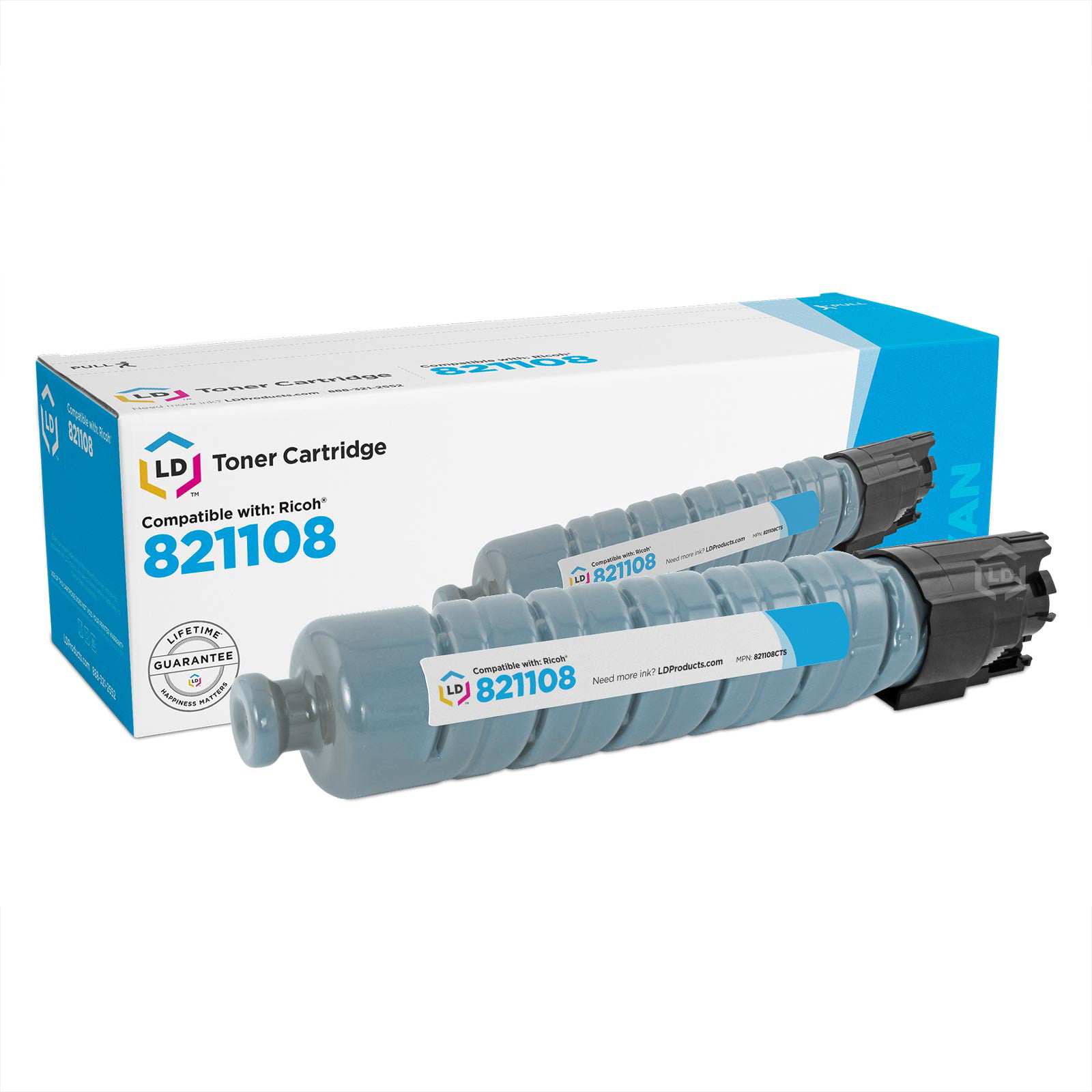 LD Compatible Replacement for Ricoh 821108 (821073) Cyan Laser Toner Cartridge for use in Ricoh Aficio C430DN, SP C431DN, SP SP C431DNHT, and SP C431DNHW s Walmart.com