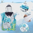 thumbnail image 5 of Hengguang Shark Hooded Towel for Kids, Hooded Beach Towel Swimming Bath Poncho Ultra Soft and Absorbent Bathrobe for Girls Boys Children Toddler 2-8 Years Old(green shark), 5 of 7