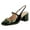 Green, variant on FSJ Women Stylish Block Chunky Mid Heels Slingback Pumps Square Closed Toe Slip On Metal Chain Office Dressy Shoes Size 8 Green