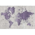 thumbnail image 2 of Wild Apple Portfolio 18x13 Gold Ornate Wood Framed with Double Matting Museum Art Print Titled - Old World Map Purple Gray, 2 of 4