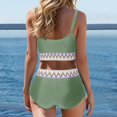 thumbnail image 4 of iTNHFP Bikini Swimsuits Women's High Waisted Bikini Sets Two Piece High Cut Bathing Suits Athletic Color Block Swimsuits, 4 of 6