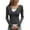 Dark Gray, variant on Long Sleeve Crop Tops for Women Plus Size Crew Neck Stretch Slim Fitted Casual Solid Long Sleeve Basic Blouse Tops Fall Pullover Shirts Tight Tee
