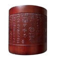 thumbnail image 2 of Shisuyan Bamboo Craft Decor Pen Container for Desk Light Brown Storage Organizer 1Set, 2 of 8