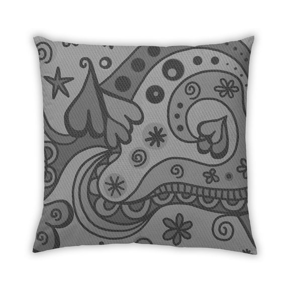 Ahgly Company Outdoor Square Contemporary Throw Pillow, 18 inch by 18 inch