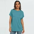 thumbnail image 5 of SUNBS Women's Oversized Tops Business Casual Short Sleeve T-Shirt Summer Blouses, 5 of 7